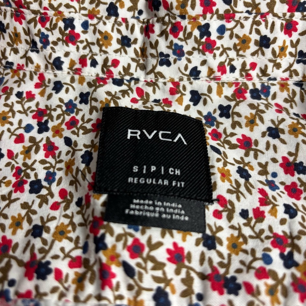 RVCA button down regular fit short sleeve shirt flower pattern